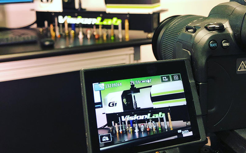 Behind the scenes look showing a b-roll shot of a VisionLab, a product demo for General Inspection